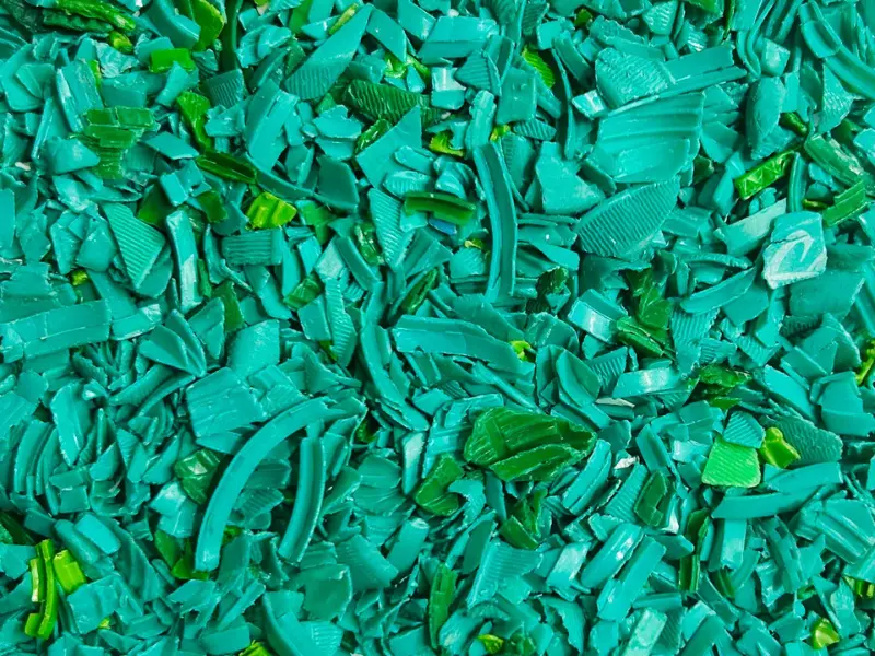 HDPE Regrinds green color